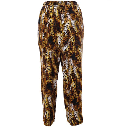 Studio SFria loose trousers Trousers Yellow leopart
