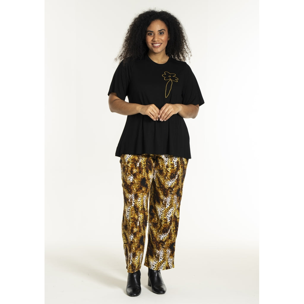 Studio SFria loose trousers Trousers Yellow leopart