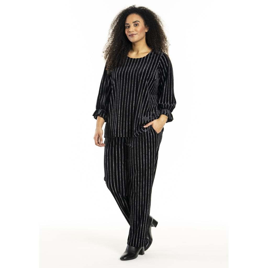 Studio SHerla Trousers Trousers black with Silver