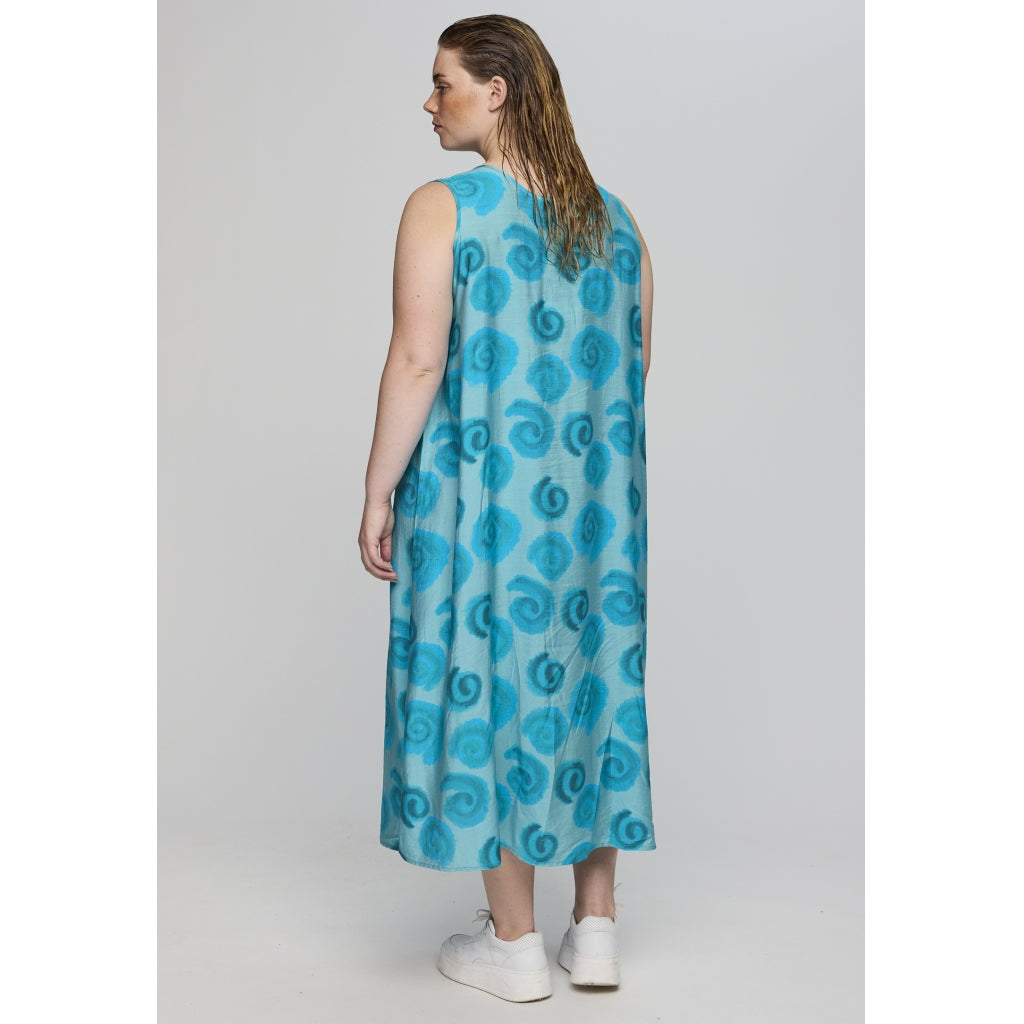 Studio SIdun Long Dress Long Dress Blue with blue roses