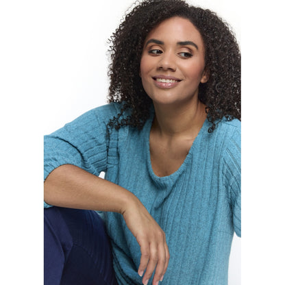 Studio SIlana Knitted Blouse Blouse Turquoise