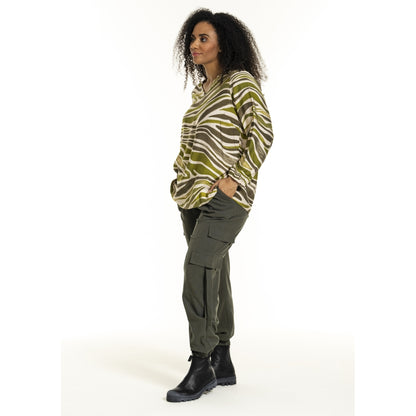 Studio SInette Blouse Blouse Offwhite with green pattern