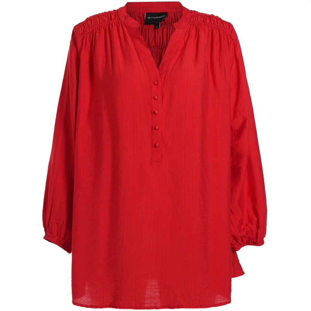 Studio SIsla Tunic with smock Tunic Red