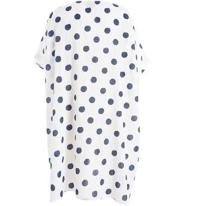 Studio SJanita Dress Dress White with blue dots