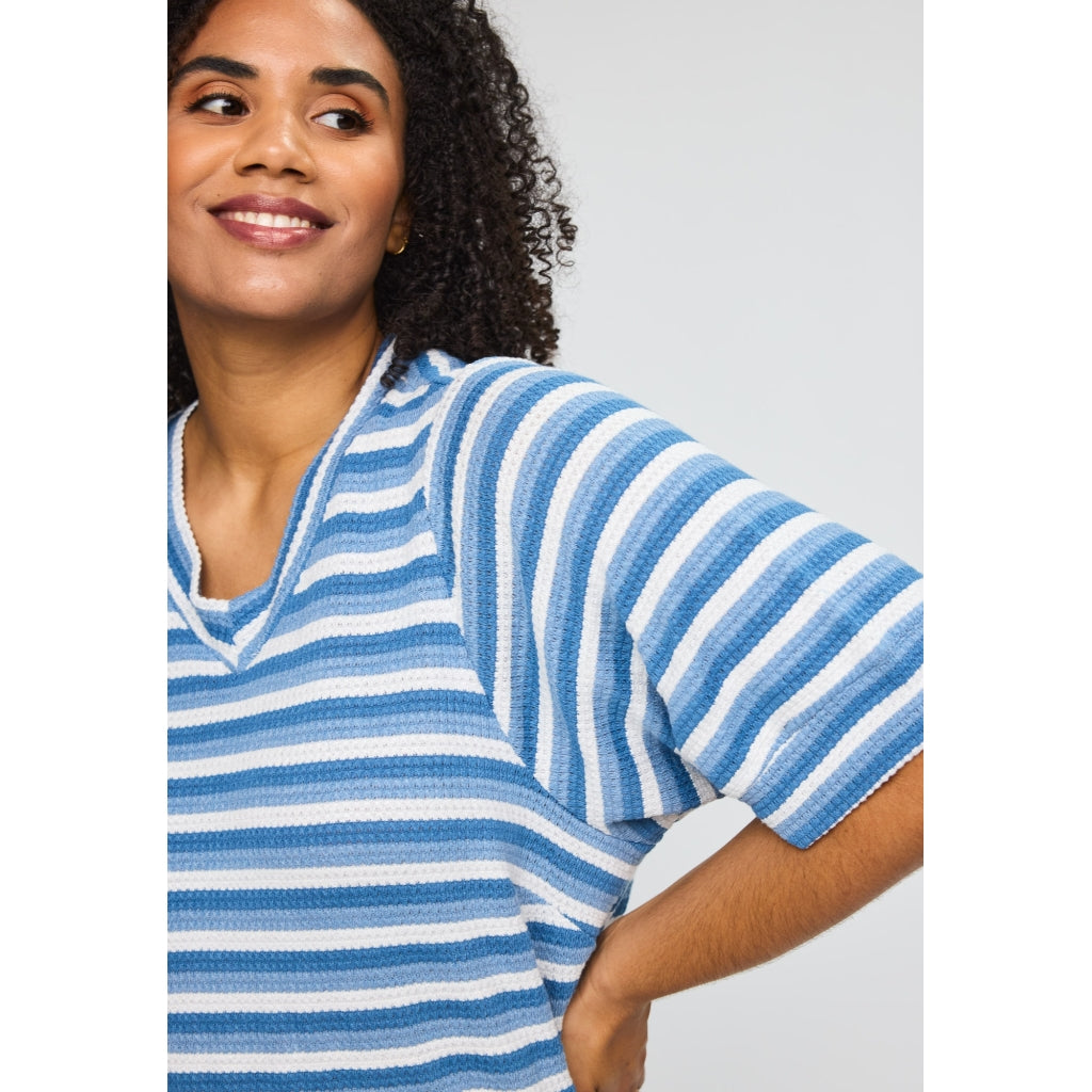 Studio SJessia Blouse Blouse Blue white stripe