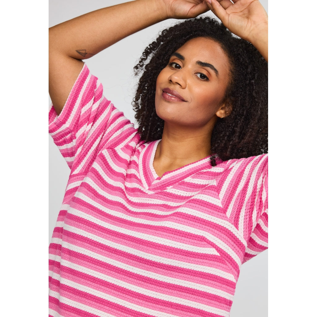 Studio SJessia Blouse Blouse Pink white stripe