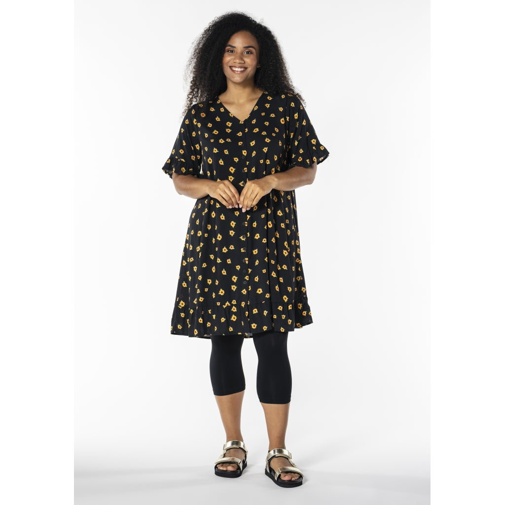 Studio SJette Dress Dress Black with sunflower