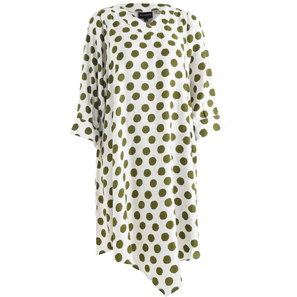 Studio SJuline Tunic Tunic White with green dots