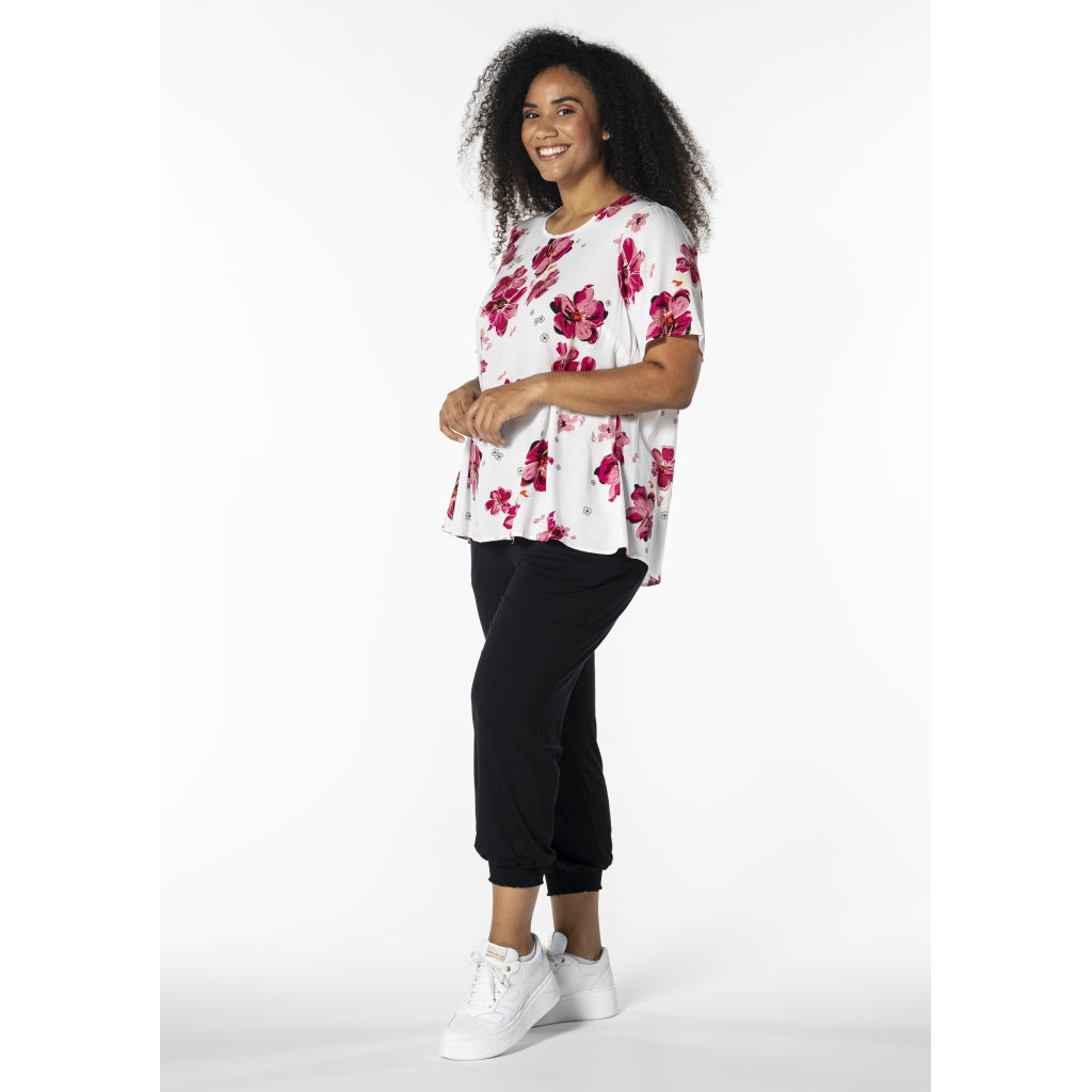 Studio SKimma Blouse Blouse White with pink flowers