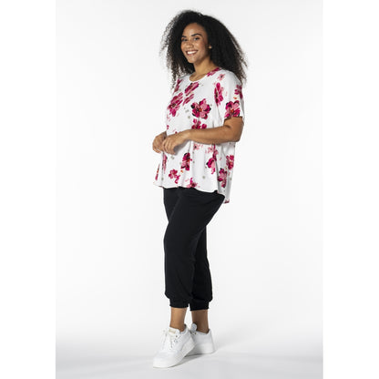 Studio SKimma Blouse Blouse White with pink flowers