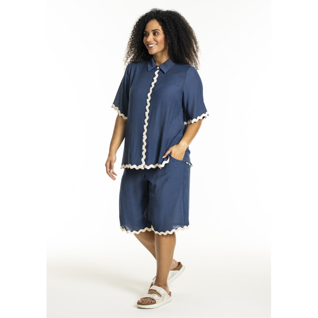 Studio SLea Shirt Shirt Blue + Offwhite