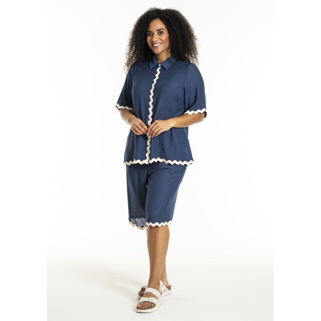 Studio SLea Shirt Shirt Blue + Offwhite