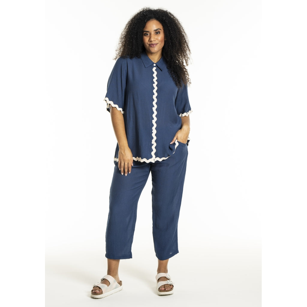 Studio SLea Shirt Shirt Blue + Offwhite