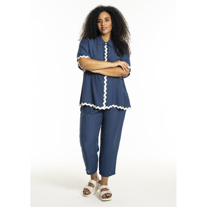 Studio SLea Shirt Shirt Blue + Offwhite