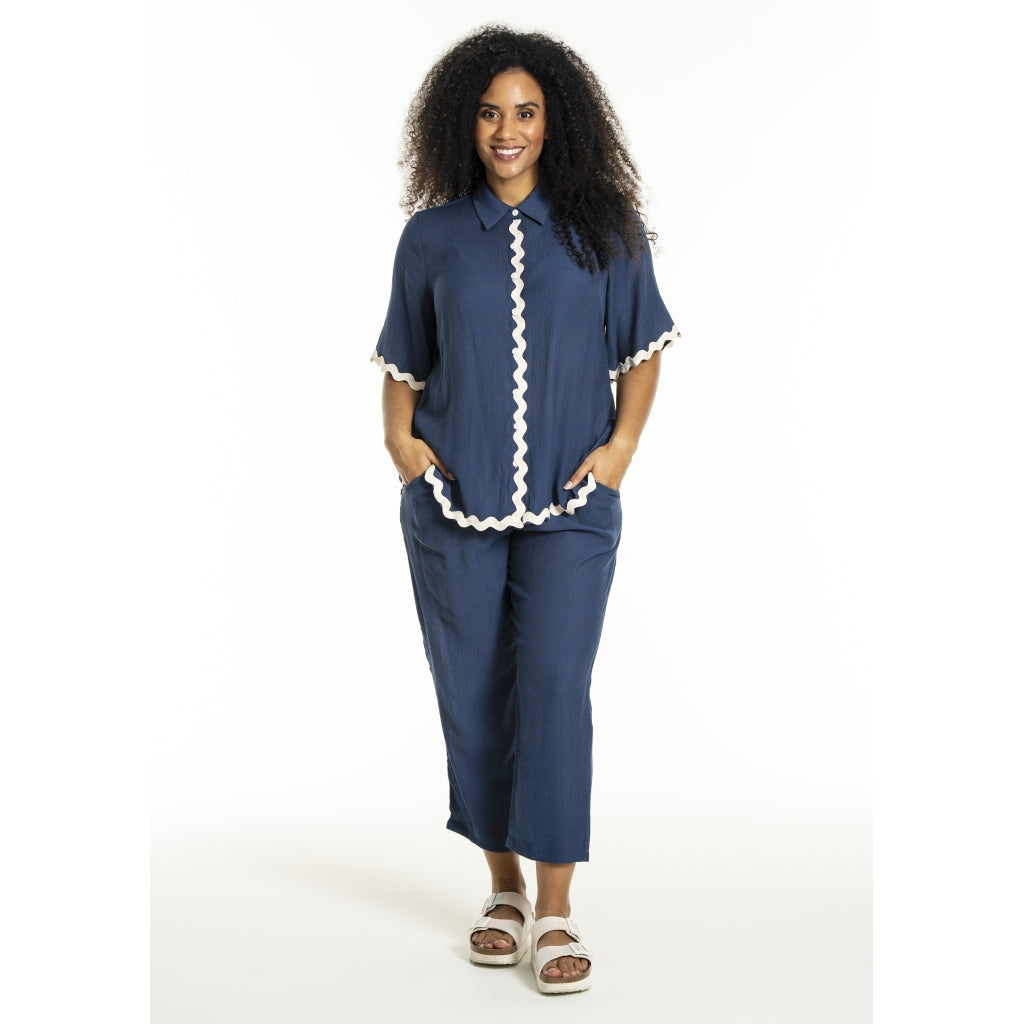 Studio SLea Shirt Shirt Blue + Offwhite