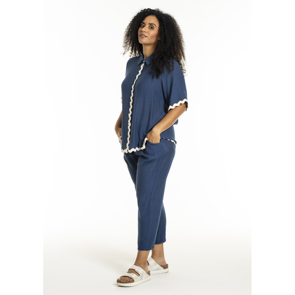 Studio SLea Shirt Shirt Blue + Offwhite