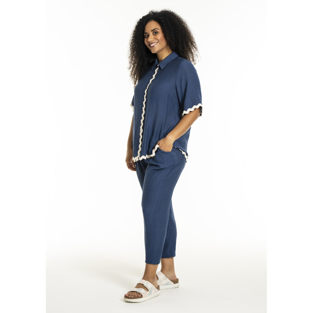 Studio SLea Shirt Shirt Blue + Offwhite