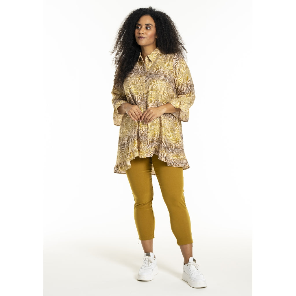 Studio SLena pants with zipper 7/8 Pant Yellow