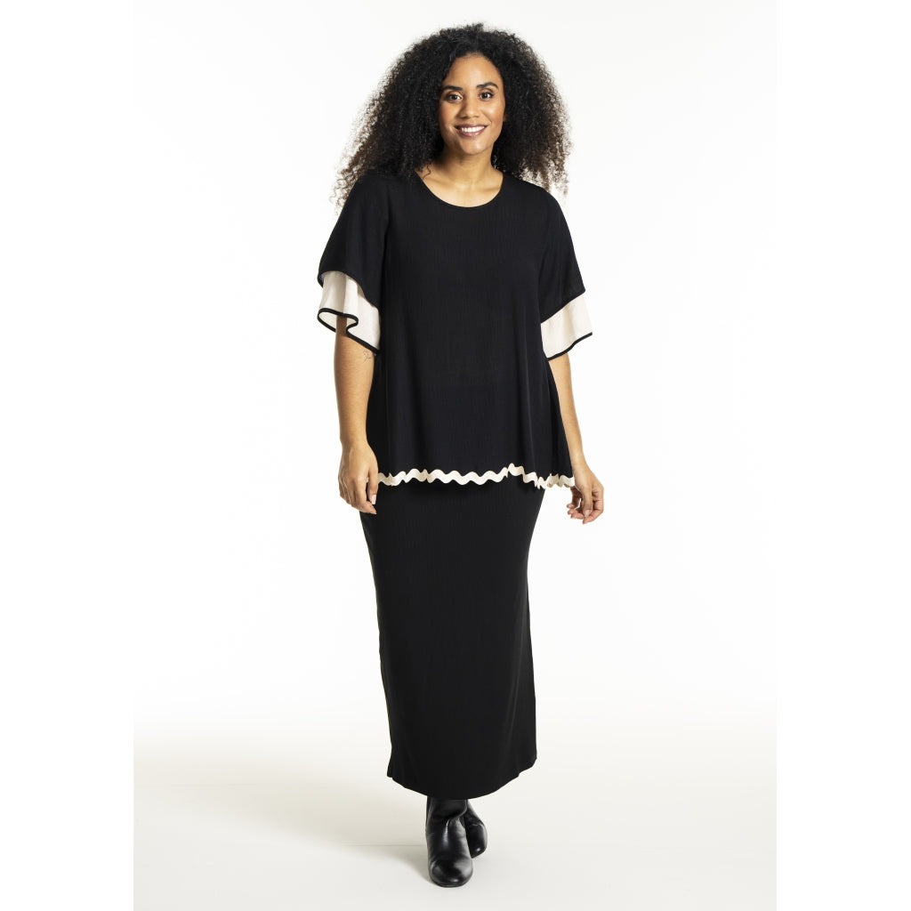 Studio SLone Blouse Blouse Black + Offwhite