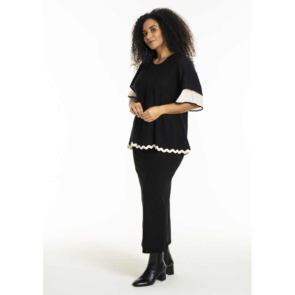 Studio SLone Blouse Blouse Black + Offwhite