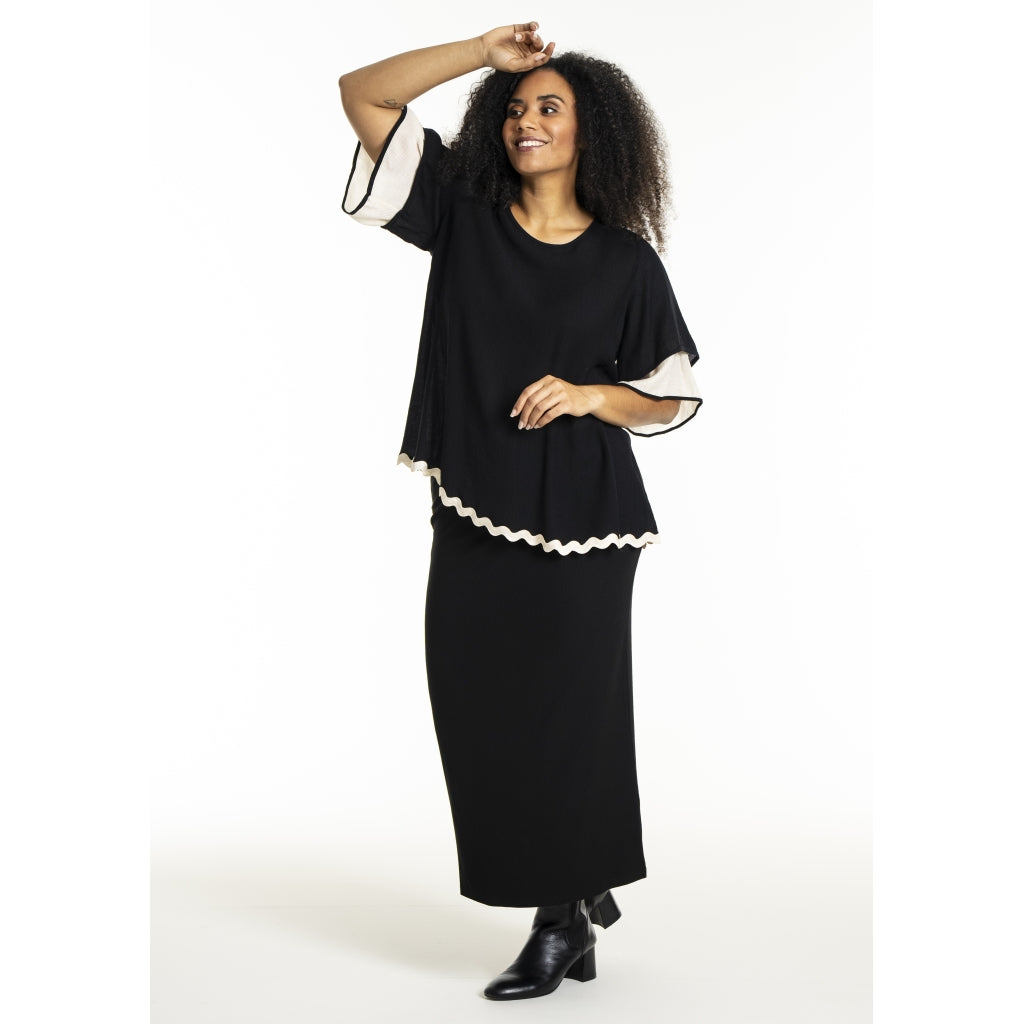 Studio SLone Blouse Blouse Black + Offwhite