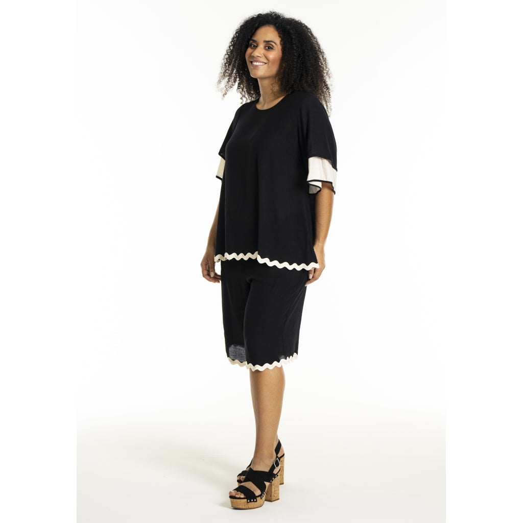 Studio SLone Blouse Blouse Black + Offwhite