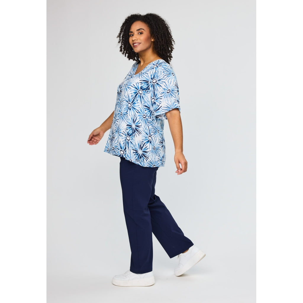 Studio SLone Blouse Blouse White/blue flower