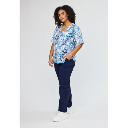 Studio SLone Blouse Blouse White/blue flower