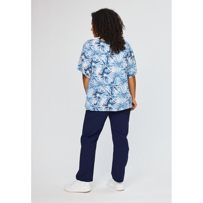 Studio SLone Blouse Blouse White/blue flower