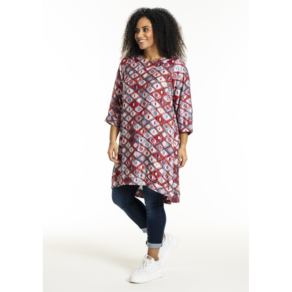 Studio SLonetta Dress Dress Red multi pattern print