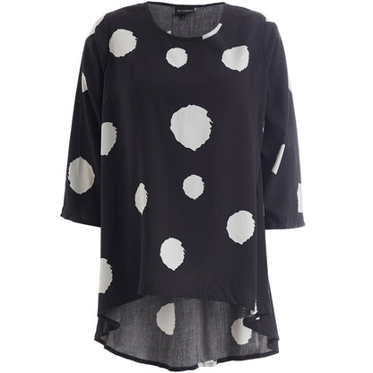 Studio SLuma Blouse with dots Tunic Black with dots