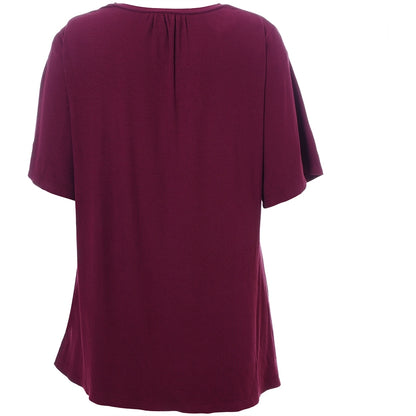 Studio SLykke rib T-shirt T-Shirt Bordeaux