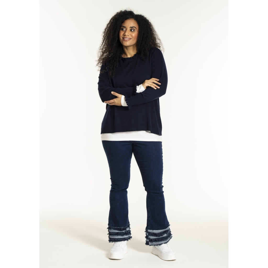Studio SNaila Knit Blouse Blouse Navy