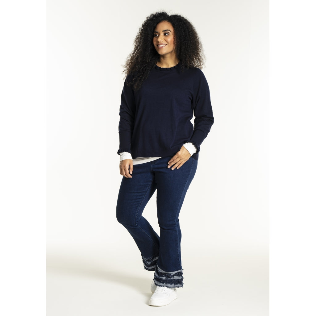 Studio SNaila Knit Blouse Blouse Navy