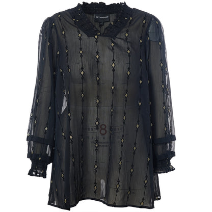 Studio SNanda Tunic Tunic Black with gold squares