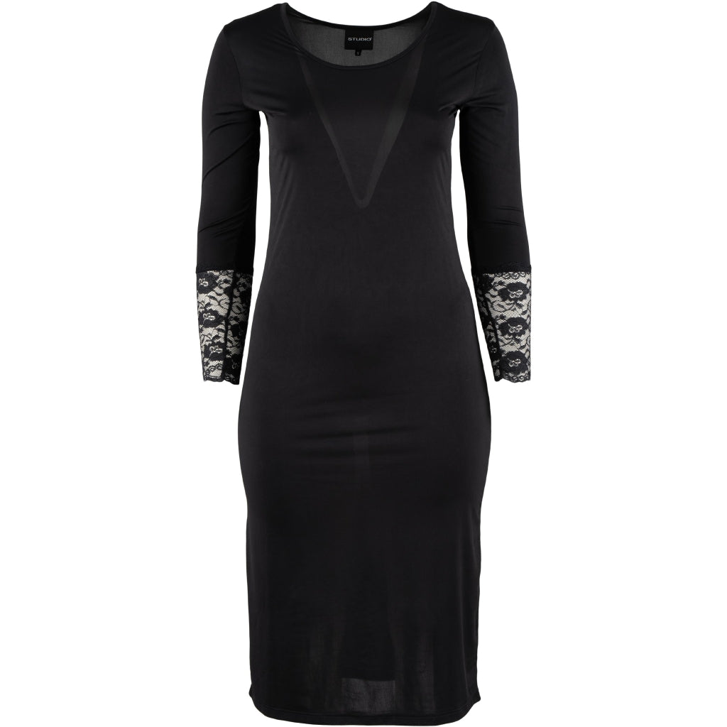 Studio SNoreen Long underdress with lace Dress Black