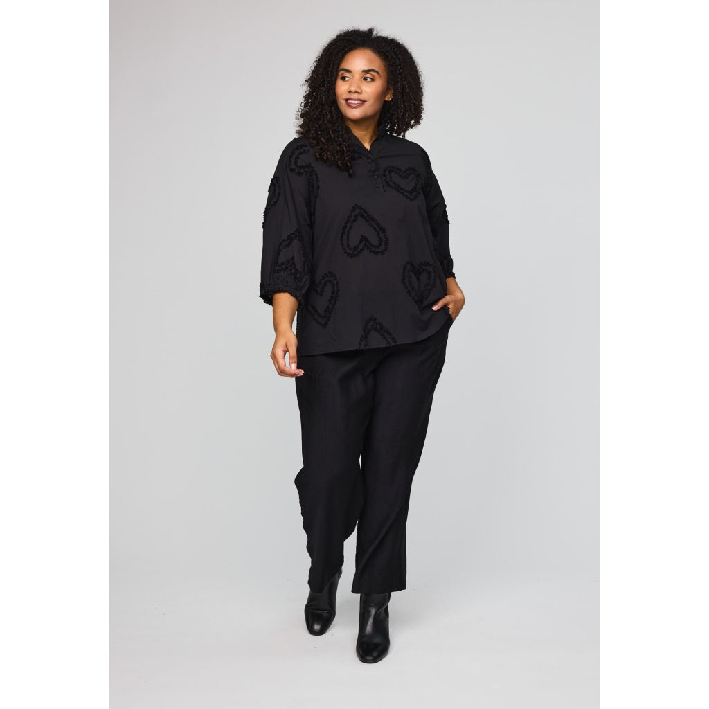 Studio SNova Shirt with hearts Shirt Black
