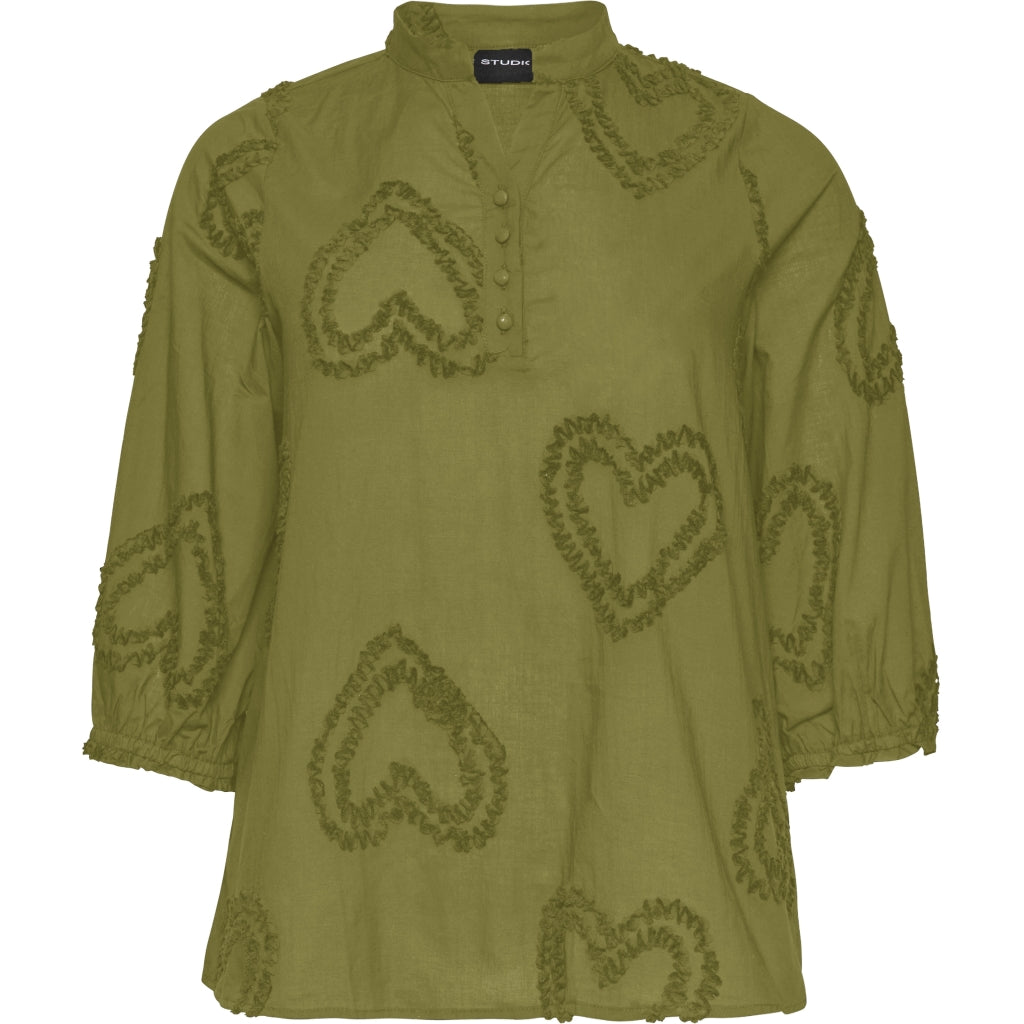 Studio SNova Shirt with hearts Shirt Green