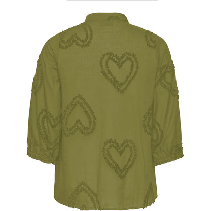 Studio SNova Shirt with hearts Shirt Green
