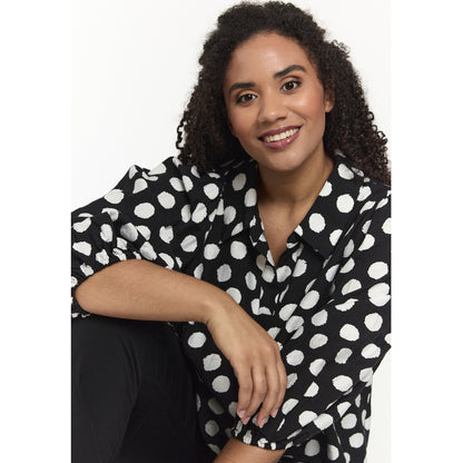 Studio STiff Shirt Shirt Black with white dots