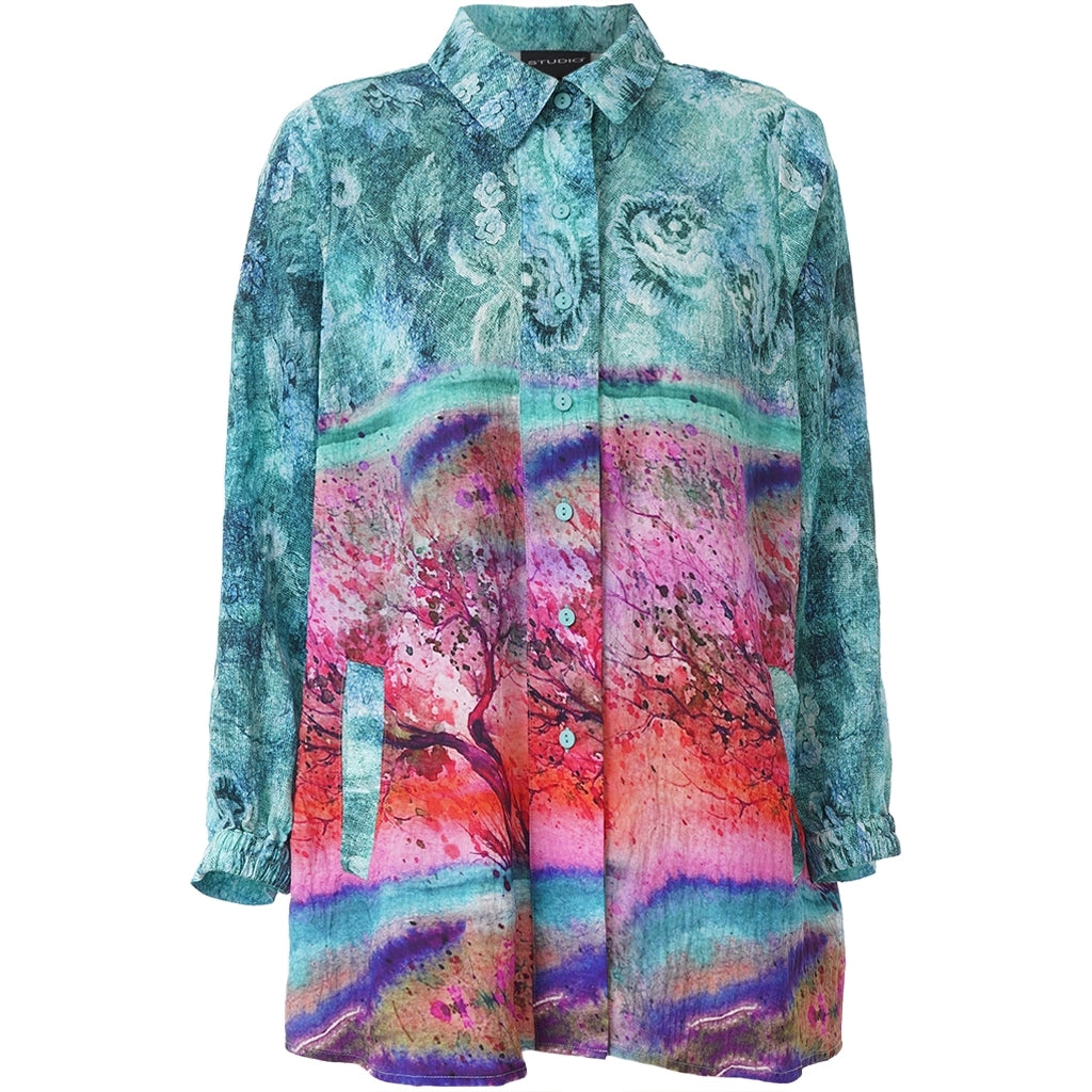 Studio SVilma Shirt Shirt Blue with pink board