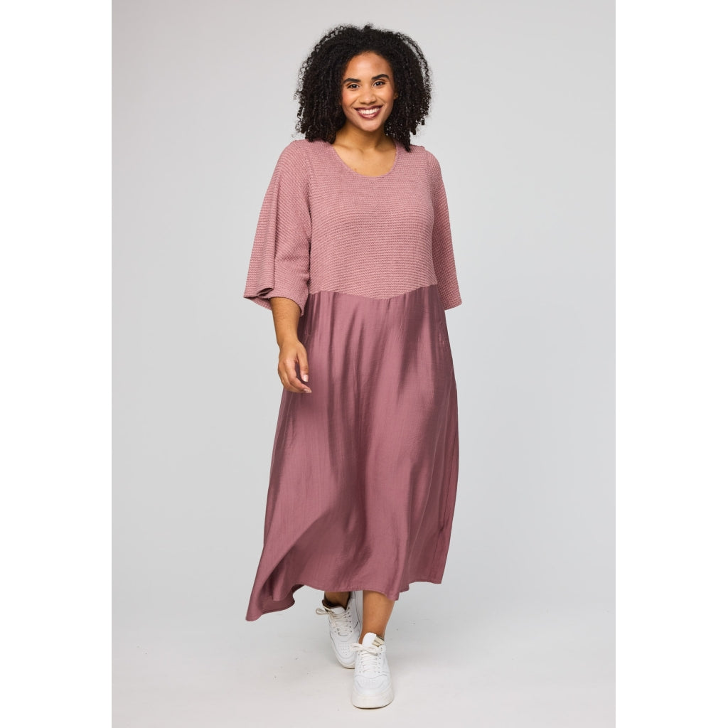 Studio SYrsa Long Dress with knit Long Dress Rose