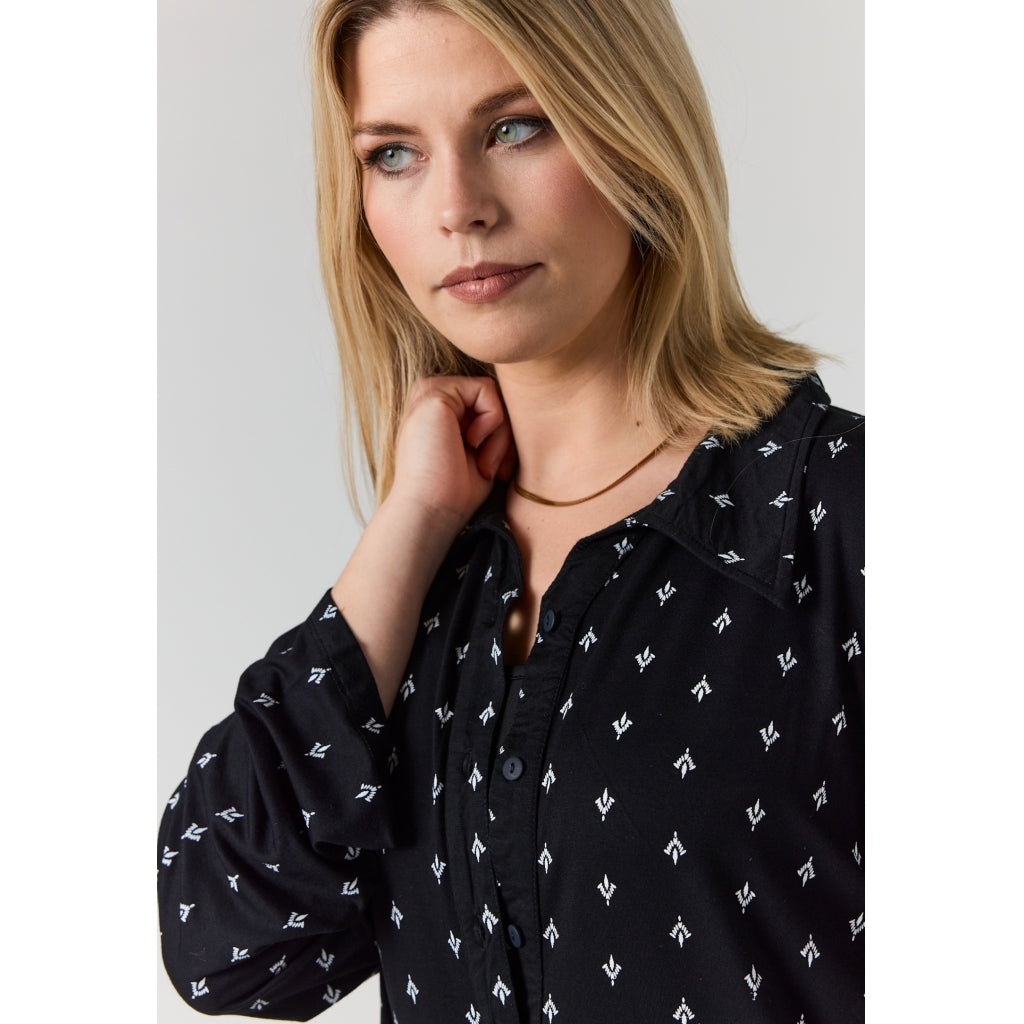 Studio Smimi Shirt Shirt black with white flowers